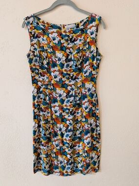 Vintage Sleeveless Floral Mini Dress